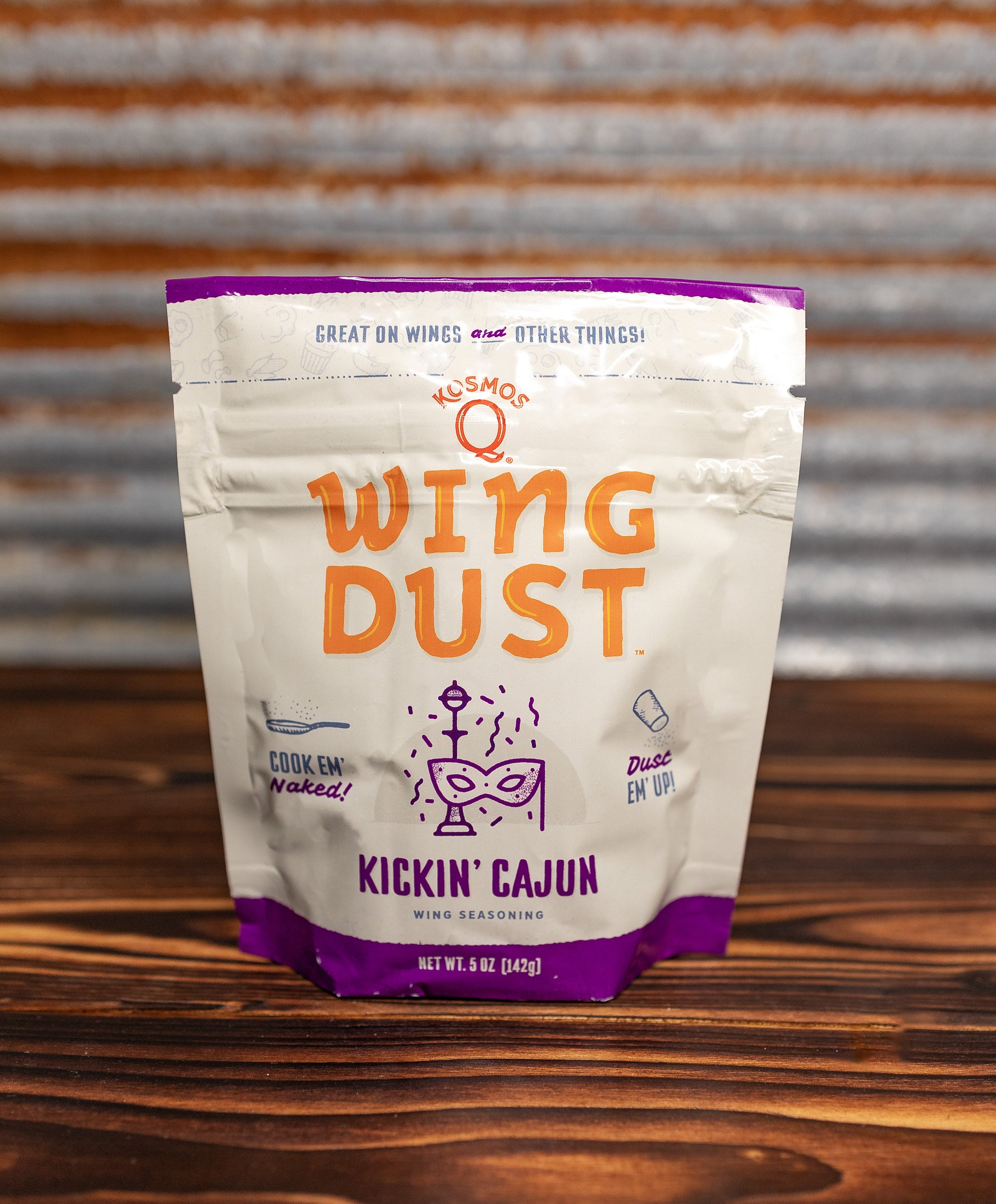 Kosmos Q Kickin' Cajun Wing Dust Wing Seasoning - 5 oz